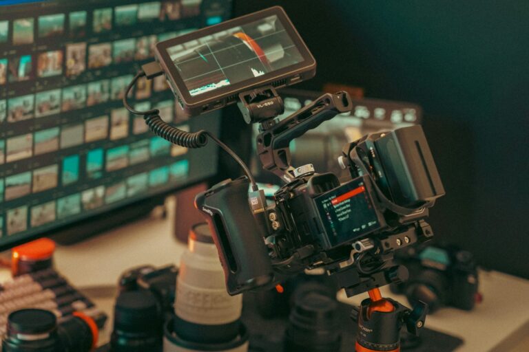 Video editing timeline interface studio