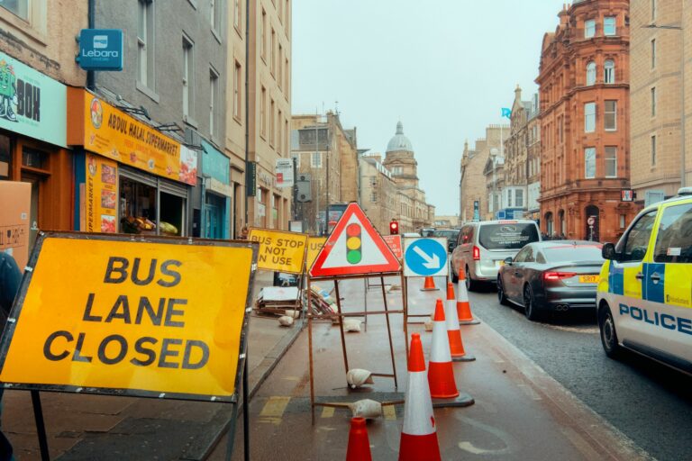 Urban planners traffic control room screens bus lane