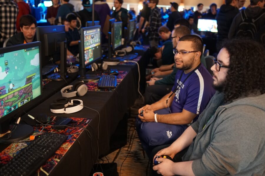 Esports amateur tournament stage computers audience