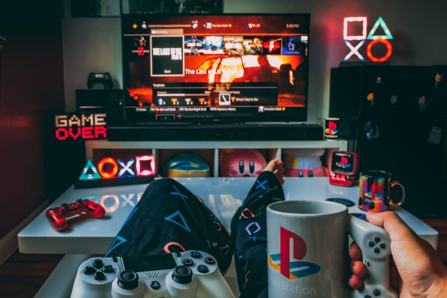 Game controller couch television
