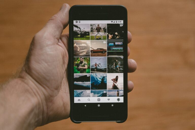 Phone gallery photos cleanup person deleting files smartphone