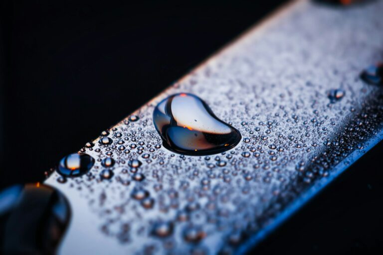 Smartwatch water droplets close