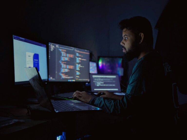 Developer training model computer screens