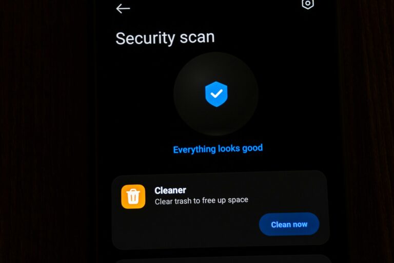 Banking app security settings screen
