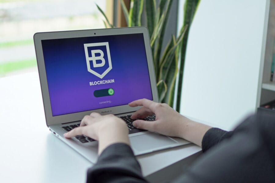 Person laptop web browser security