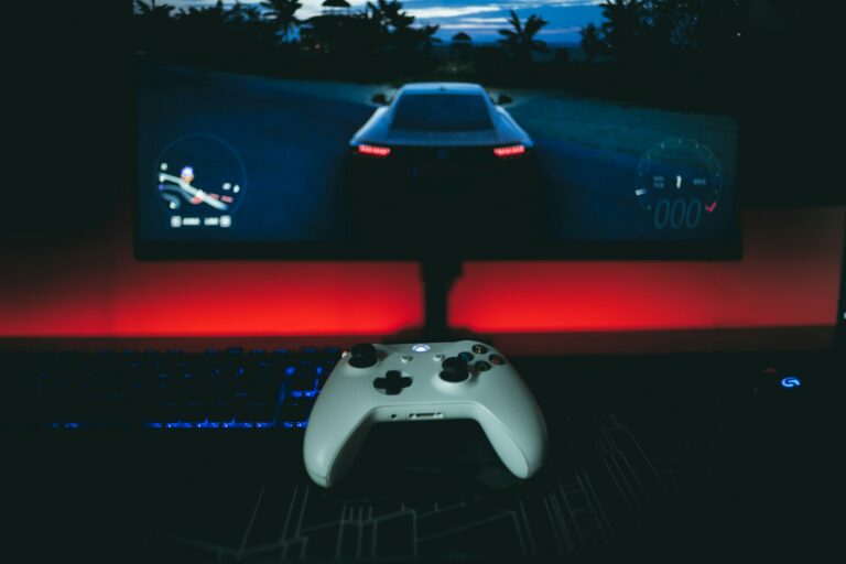 Curved ultrawide monitor racing game