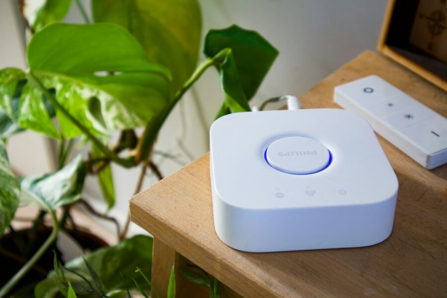 Smartphone wifi router home interior