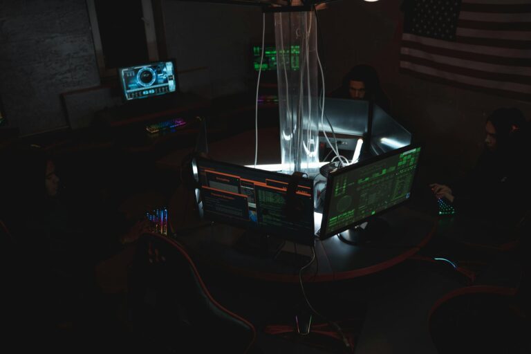 Industrial control room cybersecurity screens