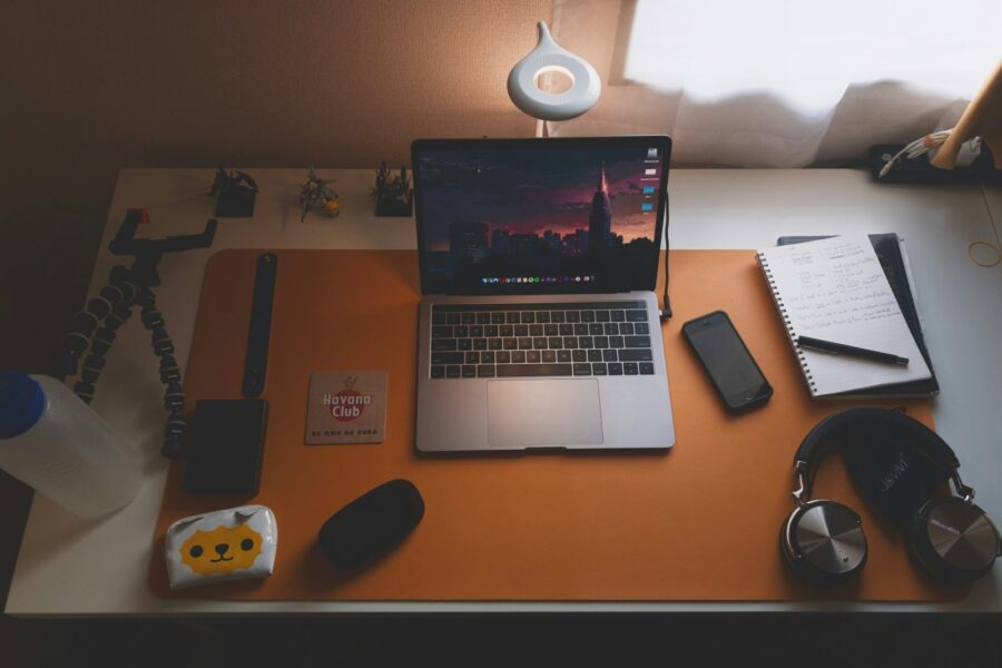 Smart home router laptop lock desk
