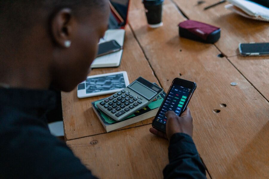 Person using smartphone