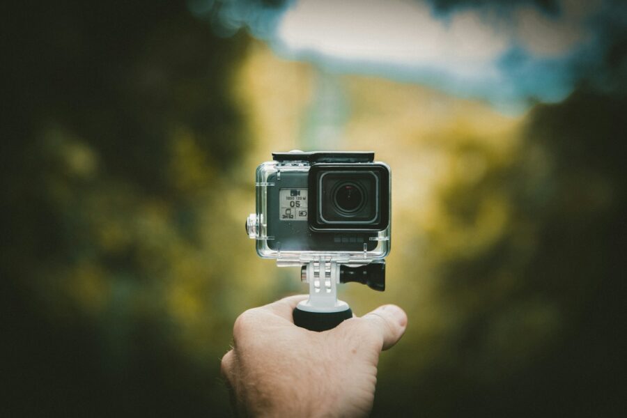 Action camera kit mounts tripod helmet accessories
