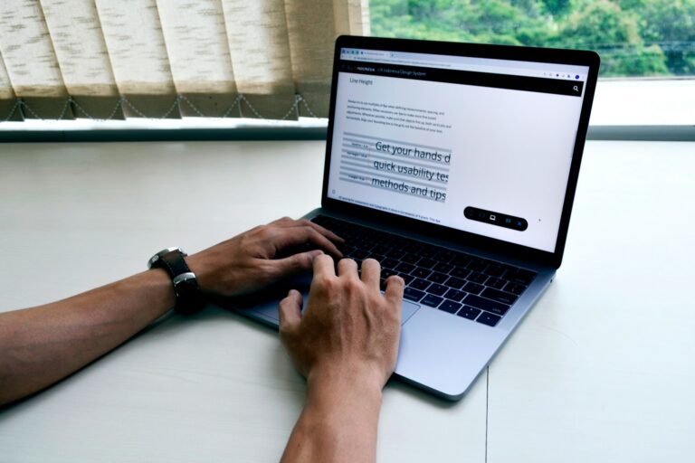Person writing email