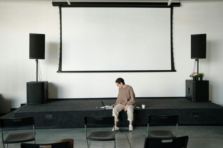 Student laptop lecture transcription office meeting room voice