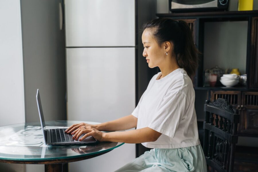 Remote work laptop