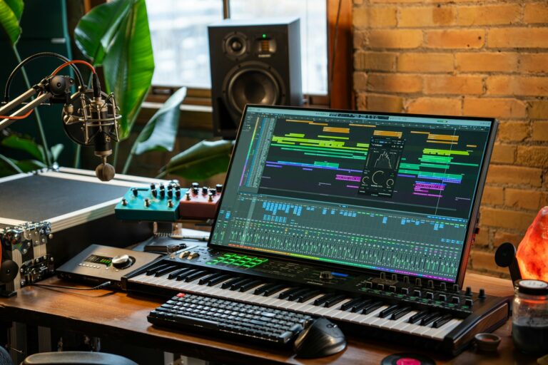 Music producer studio