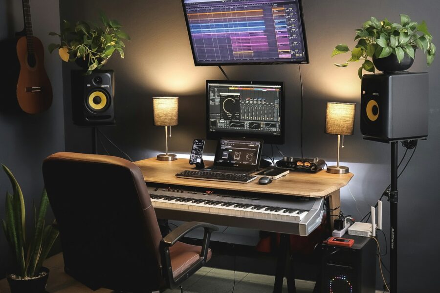 Music producer studio