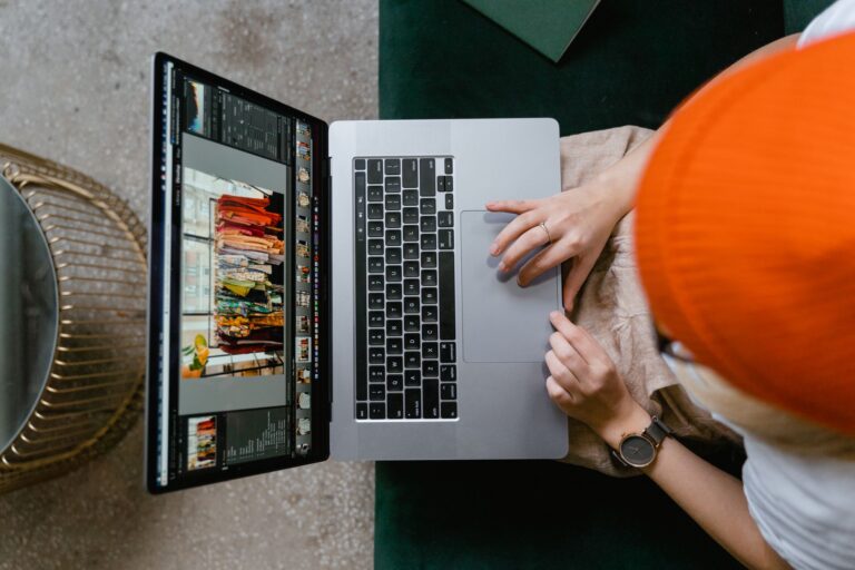 Person using spreadsheet