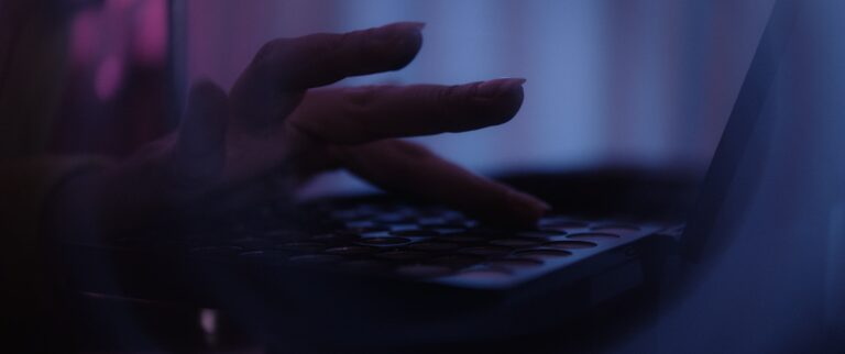 Person using android