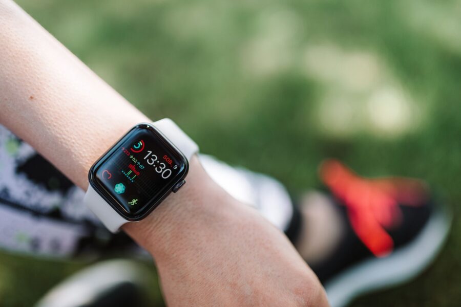 Smartwatch wrist closeup