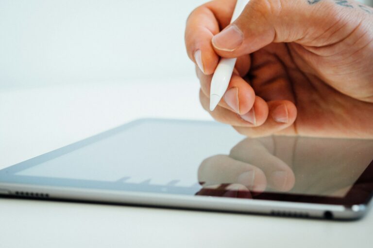 Person using tablet