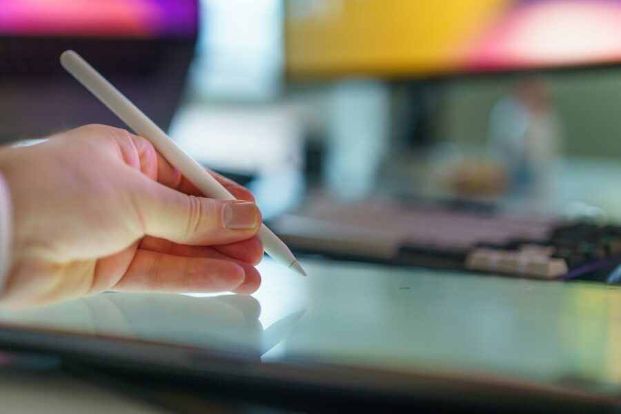 Person using tablet