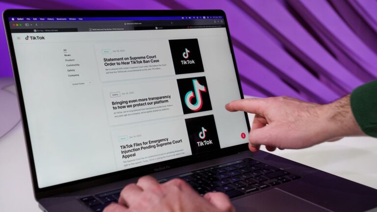 Person installing web
