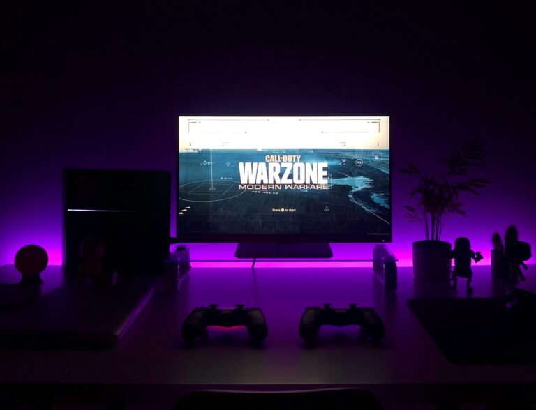 Cozy gaming setup