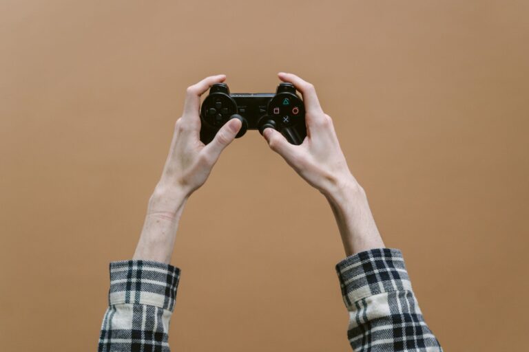 Hand holding smartphone