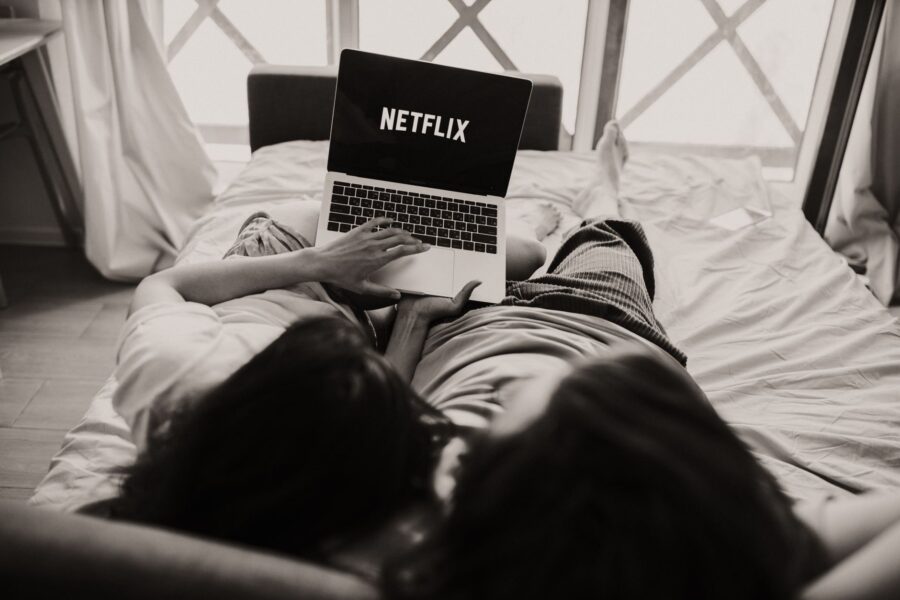 Person watching streaming