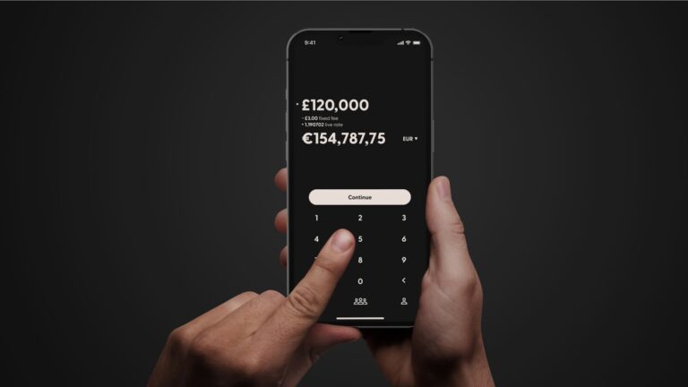Hand holding phone banking app security padlock icon