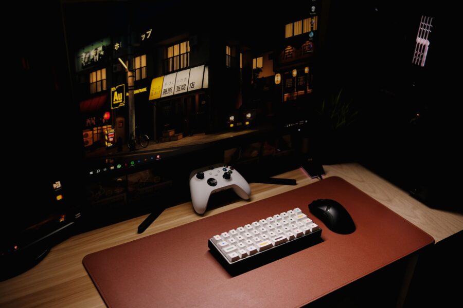 Gaming setup keyboard