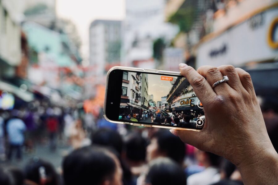 Smartphone recording video