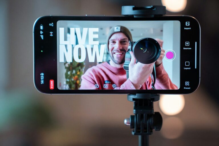 Person filming video