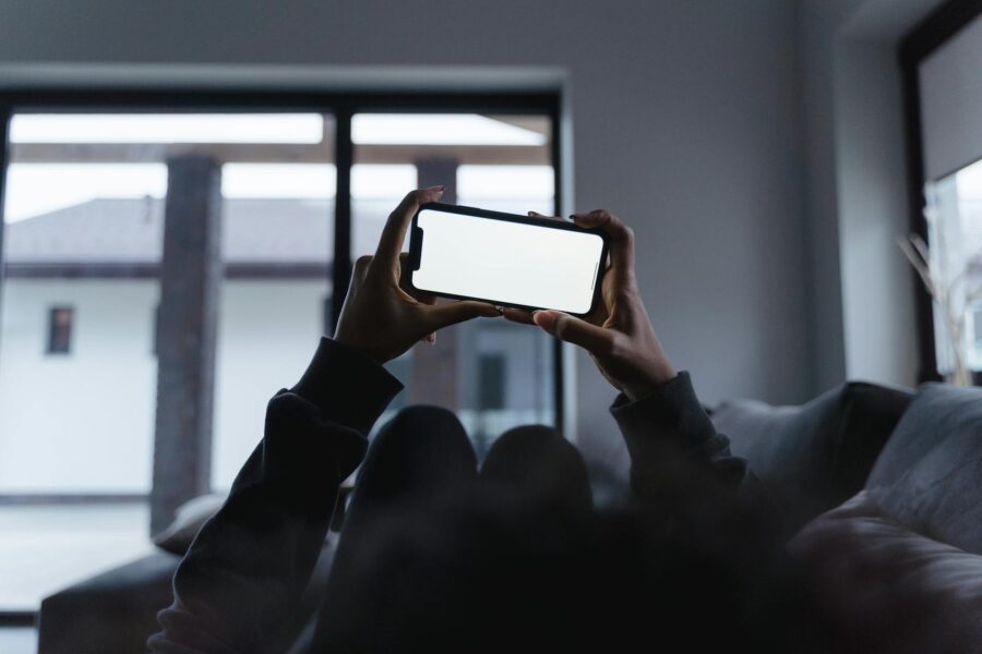 Person using smartphone