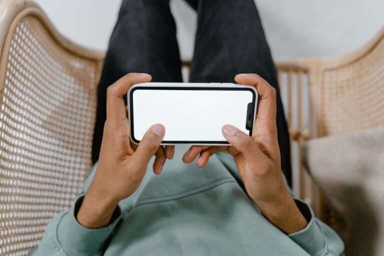 Person using smartphone