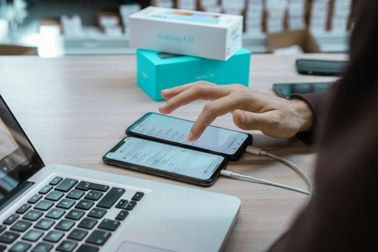 Person transferring data