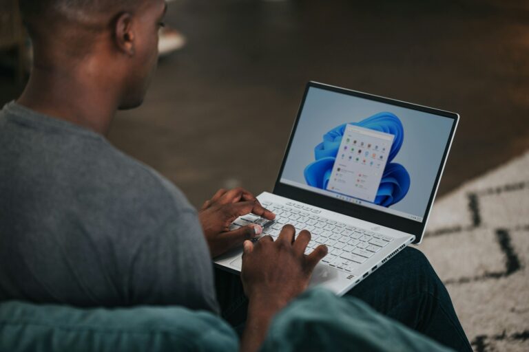 Person using windows