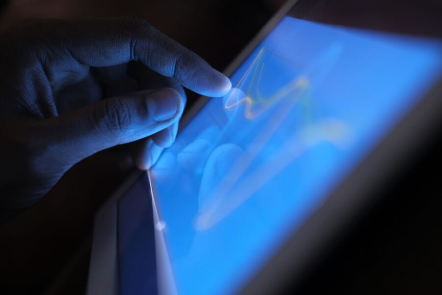 Person using tablet