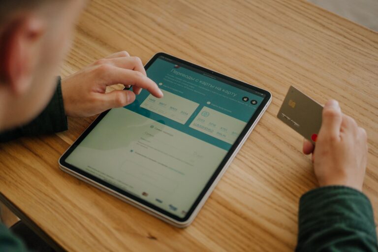 Person using tablet