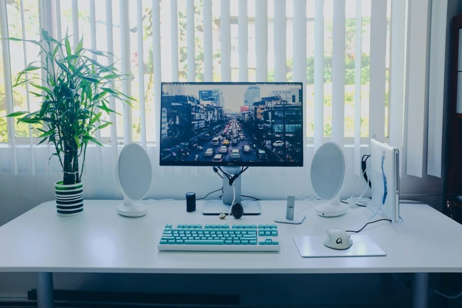 Ultrawide monitor desk