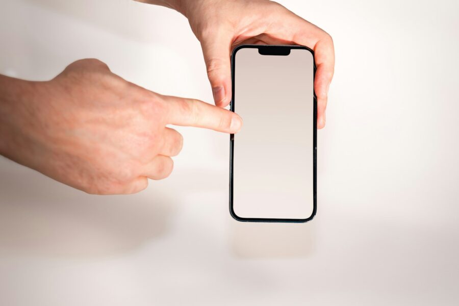 Smartphone screen closeup