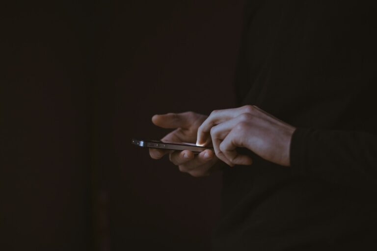 Smartphone screen closeup
