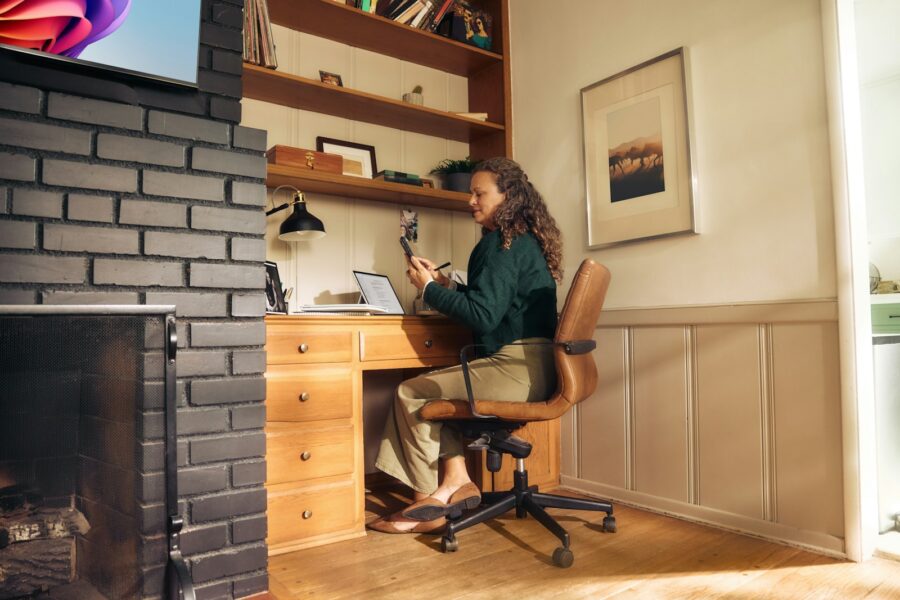 Remote worker laptop