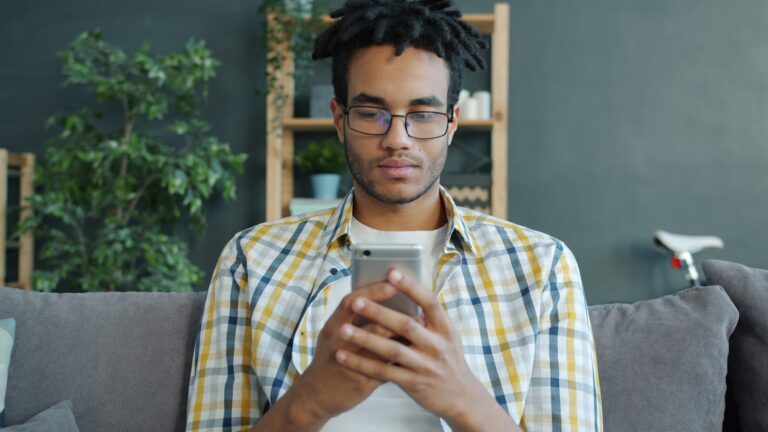 Person using smartphone