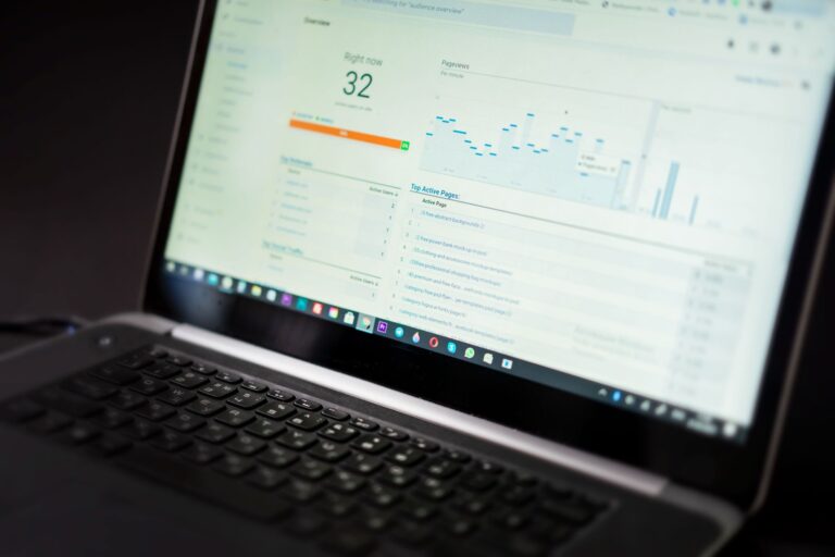 Analytics dashboard laptop