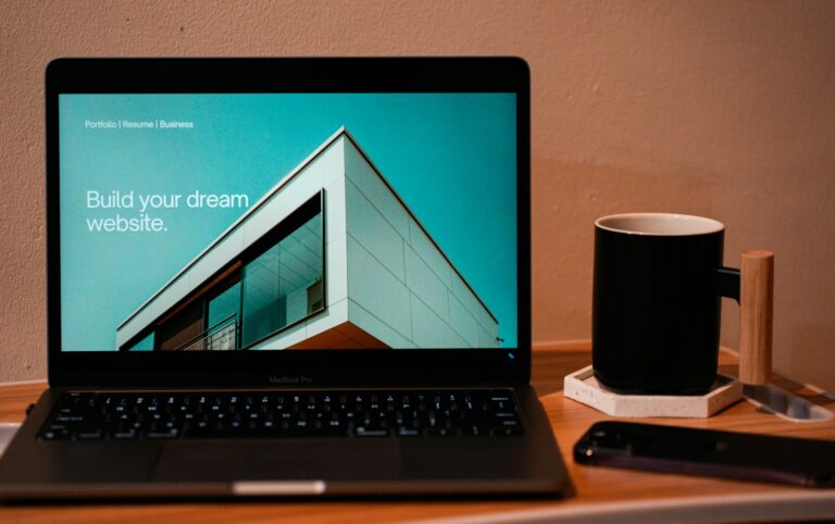 Laptop screen website