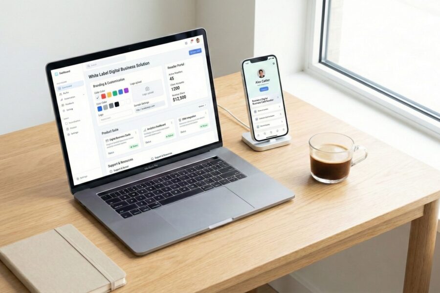 Laptop smartphone digital