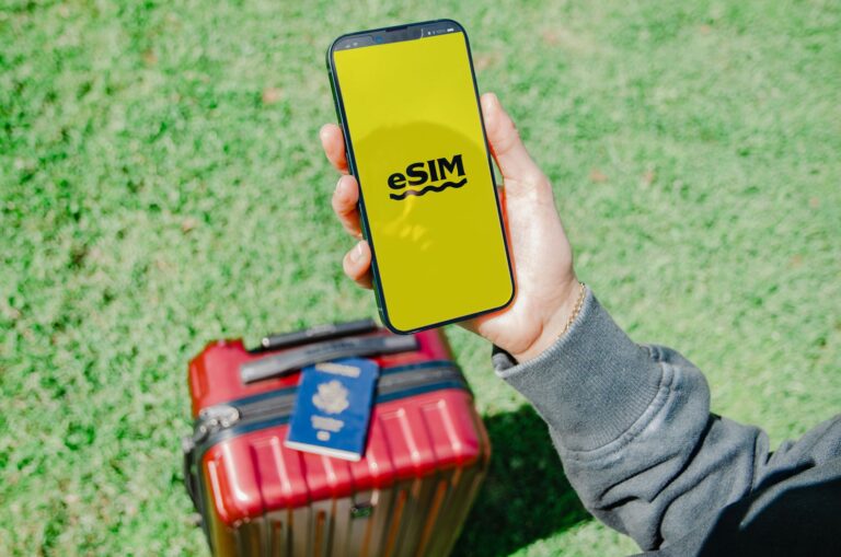 Traveler using esim