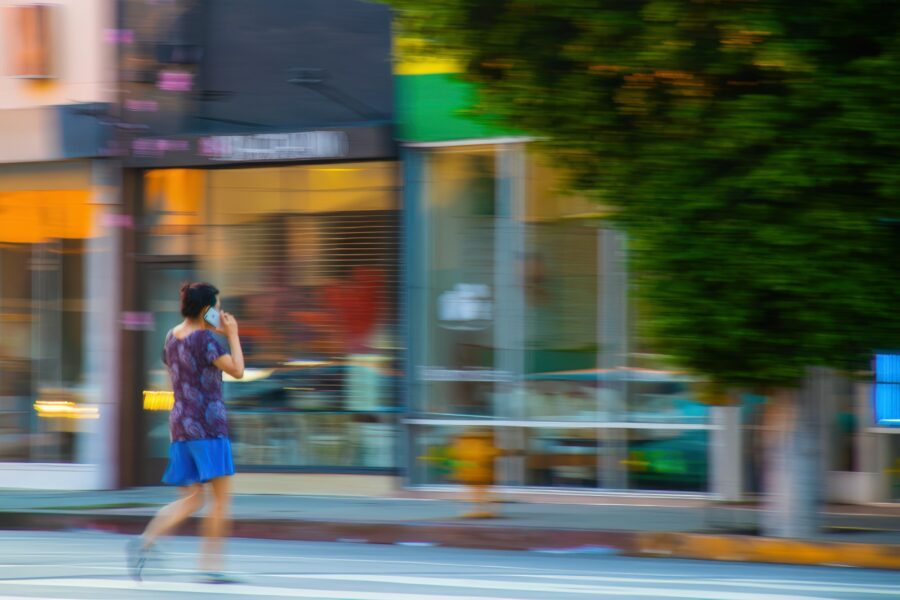 Runner using fitness