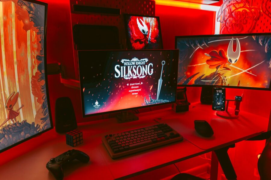 Cozy gaming setup